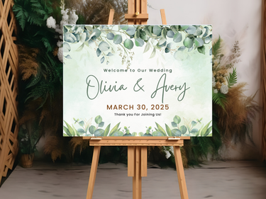 Wedding Welcome Signs - Greenery